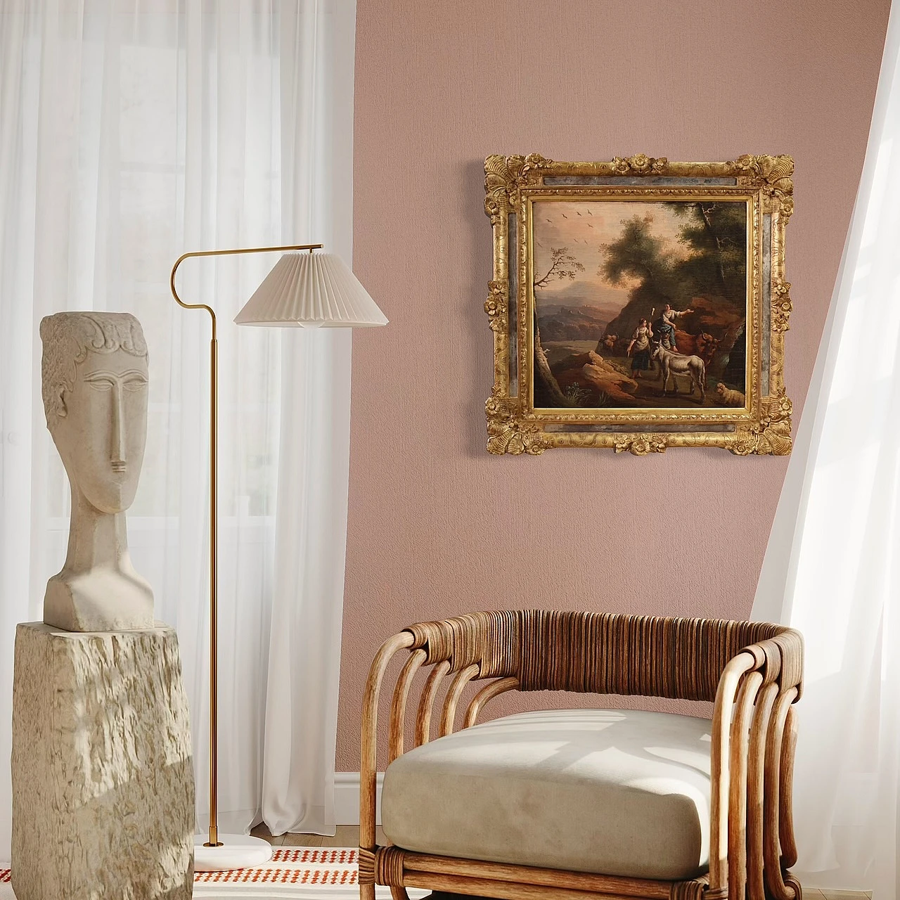 Bucolic landscape painting, 18th century 15