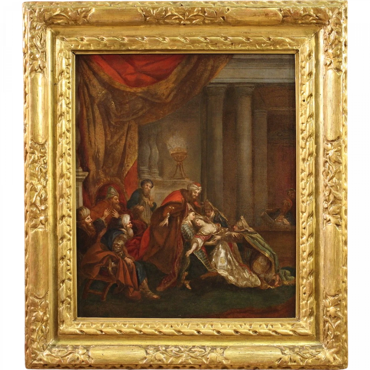 Esther fainting before Ahasuerus painting, 18th century 16
