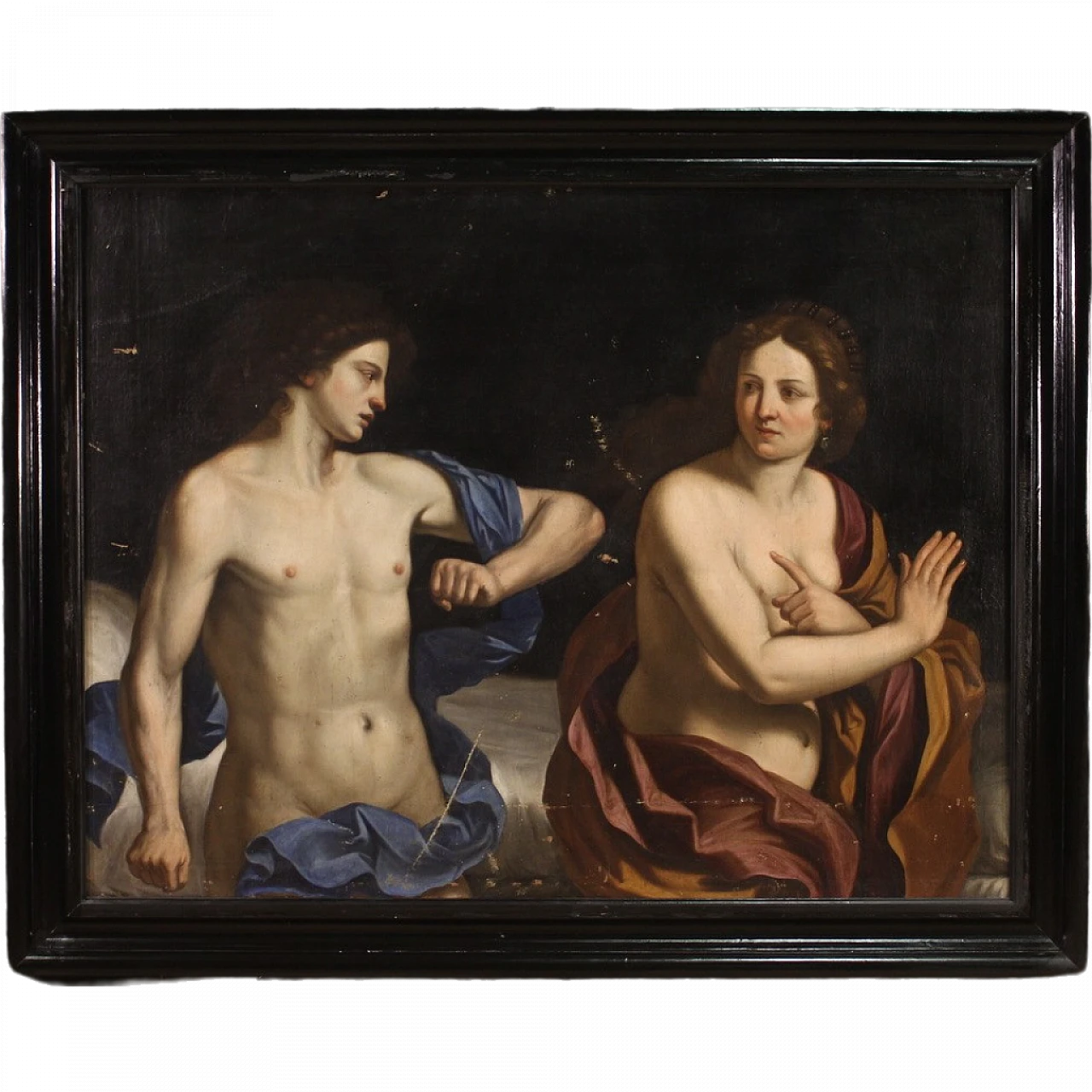 Amnon and Tamar, Baroque Emilian painting,  17th century 16