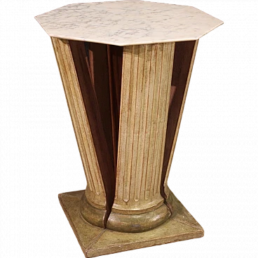 Living room table with onyx top, 70s