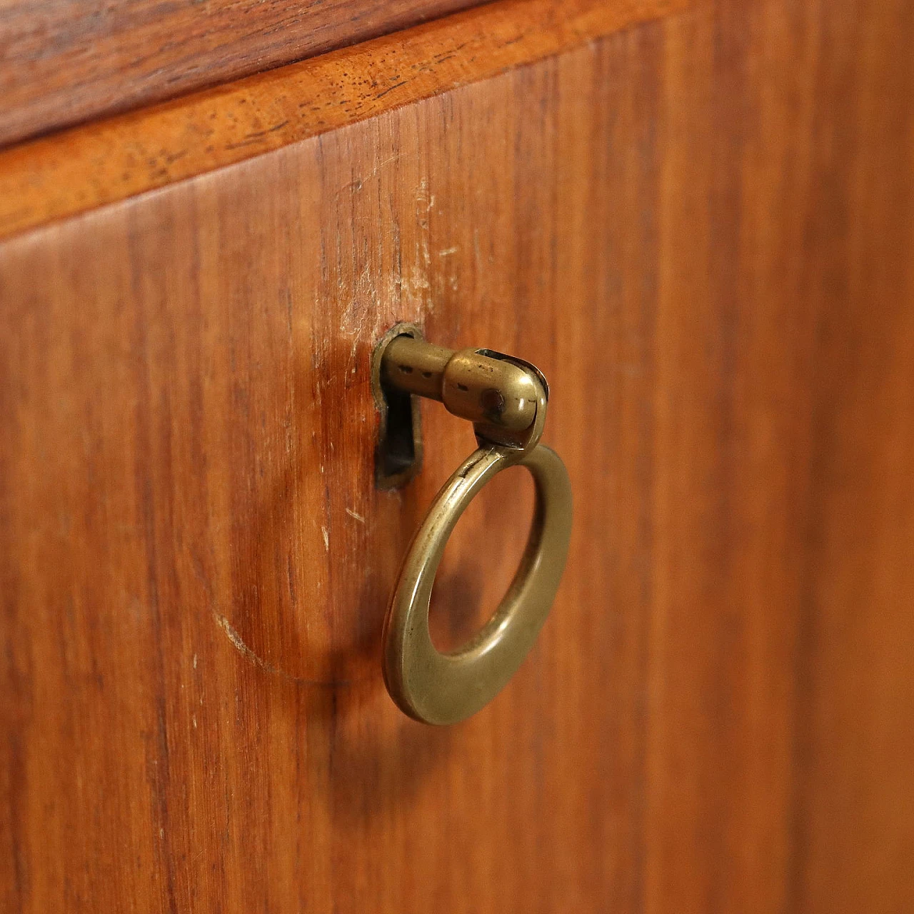 Libreria impiallacciata in legno esotico, anni 60 7