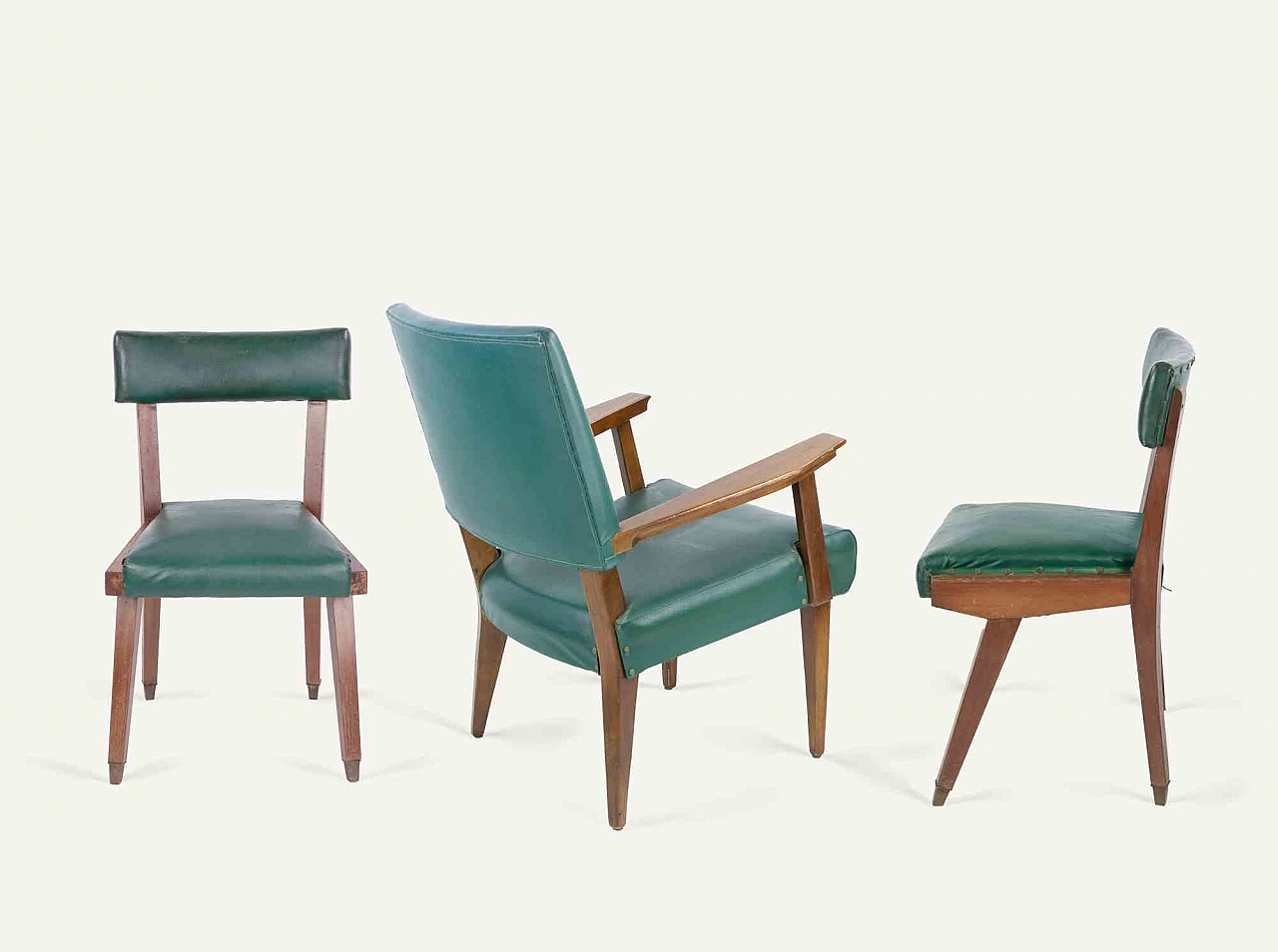 Unknown, Set of 2 Chairs and 1 Armchair 1950s 1940s-1950s 2