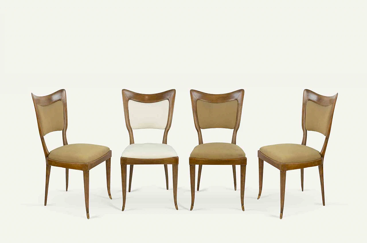 Osvaldo Borsani, Set of 4 Vintage Chairs attr. to Osvaldo Borsani 1940s-1950s 1