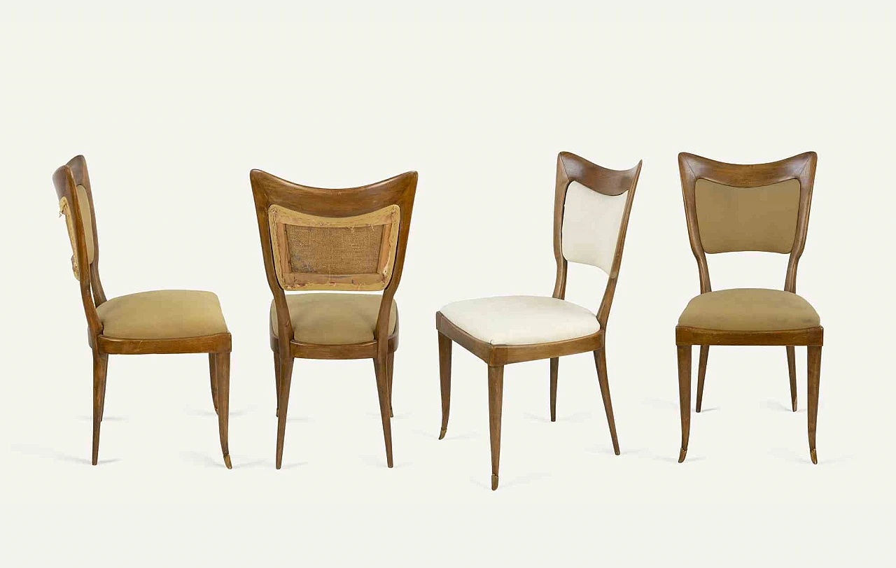 Osvaldo Borsani, Set of 4 Vintage Chairs attr. to Osvaldo Borsani 1940s-1950s 2
