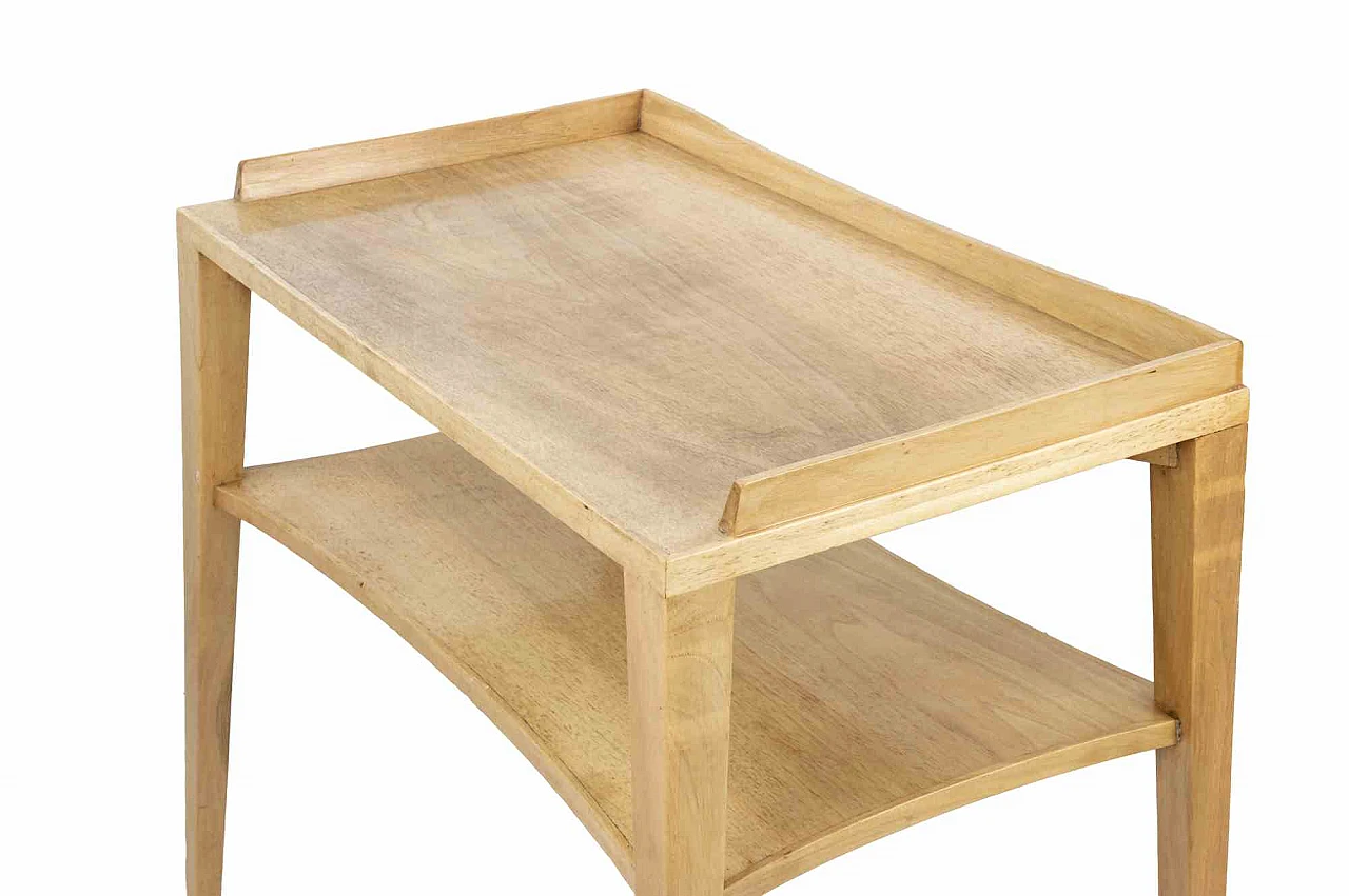 Wood side table with two shelves, 1940s-1950s 3