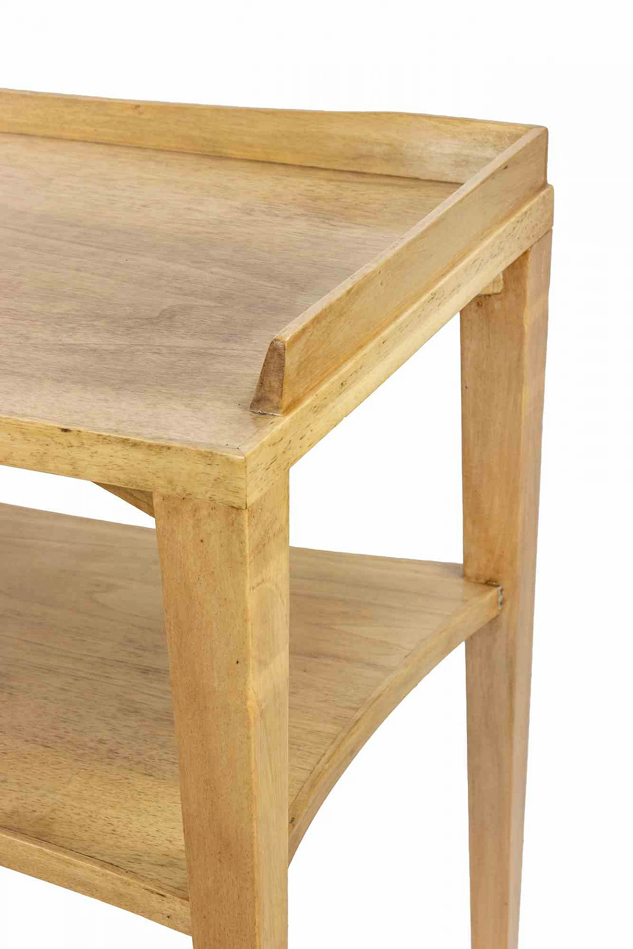 Wood side table with two shelves, 1940s-1950s 6