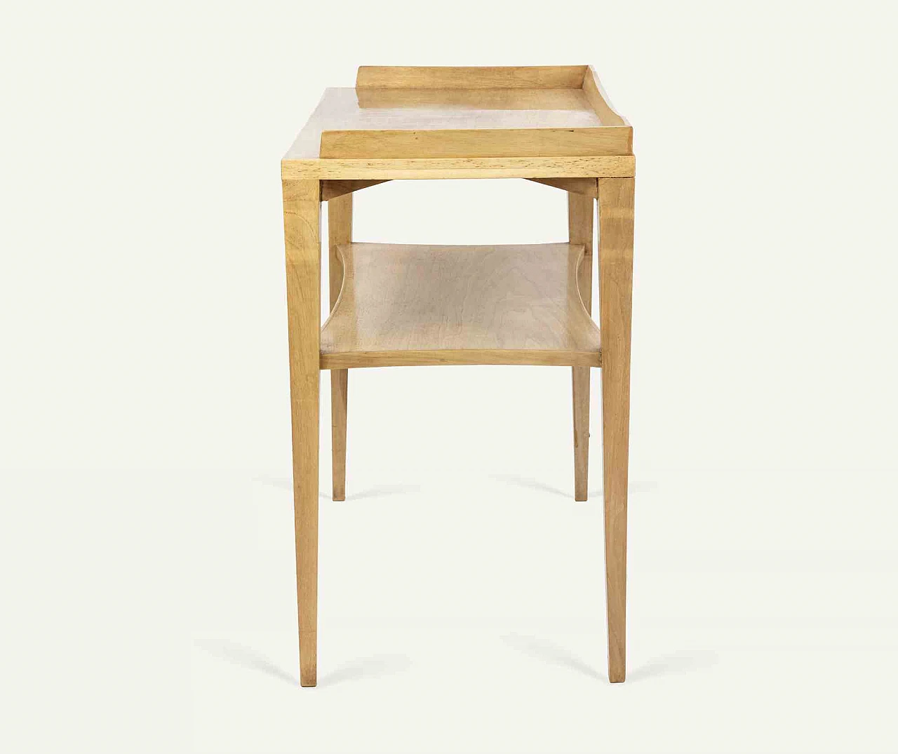 Wood side table with two shelves, 1940s-1950s 7