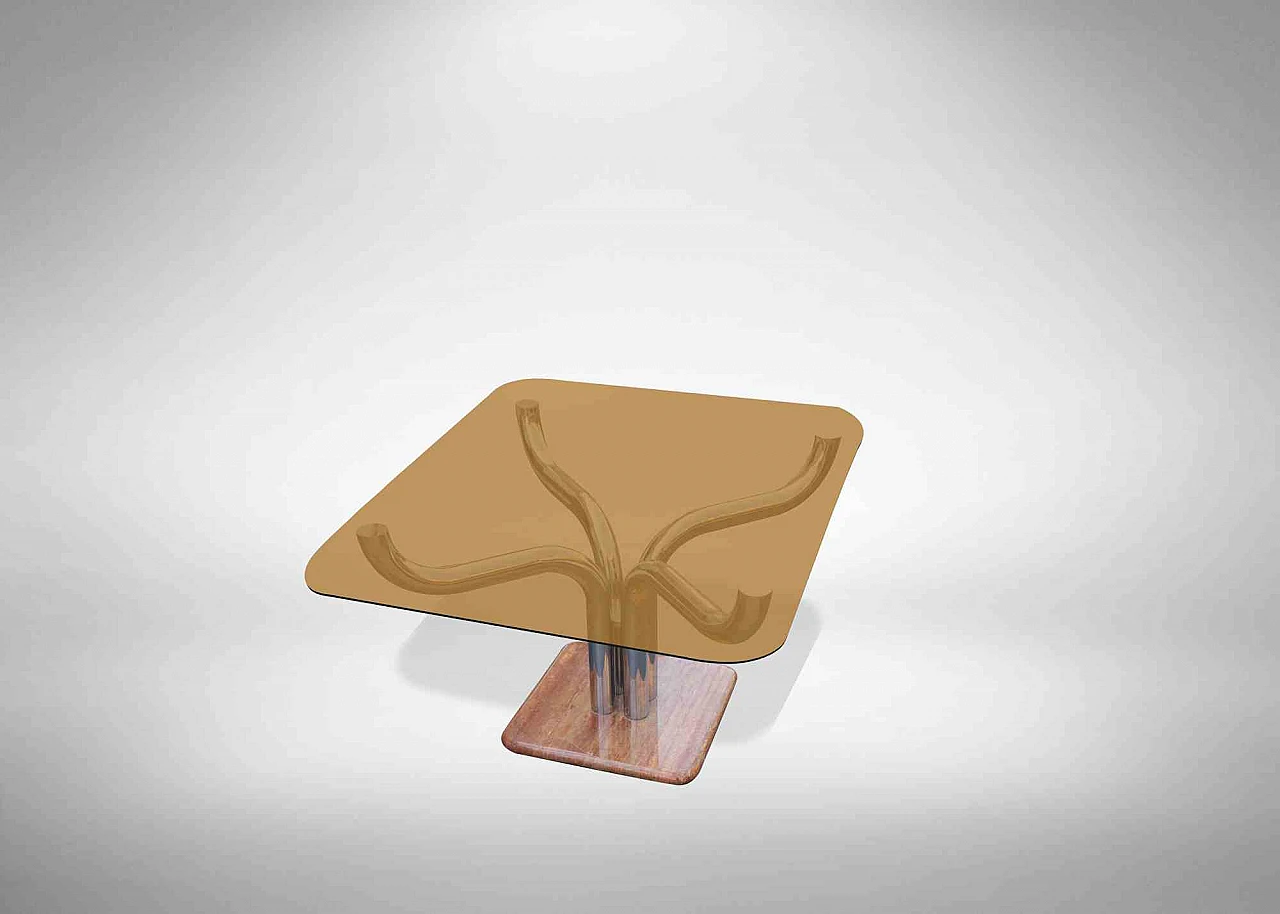 Guido Faleschini, Vintage Chromed Table by Guido Faleschin 1960s-1970s 2