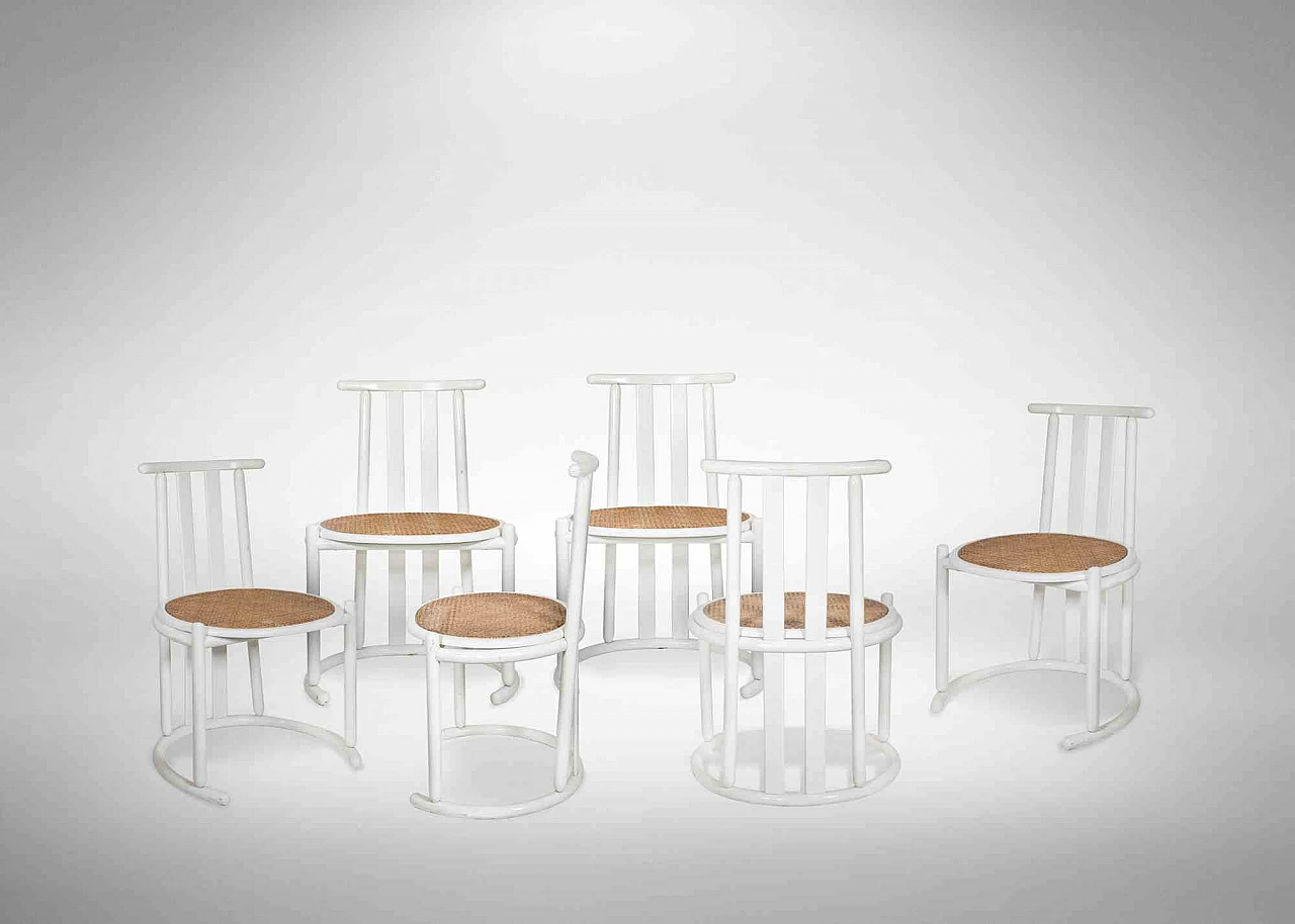 n.a., Set of Six Chairs Baumann Style 1960s-1970s 6