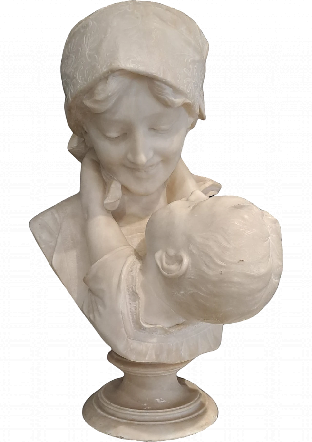 Antonio Frilli, Amore Materno, scultura in alabastro, primi '900 11