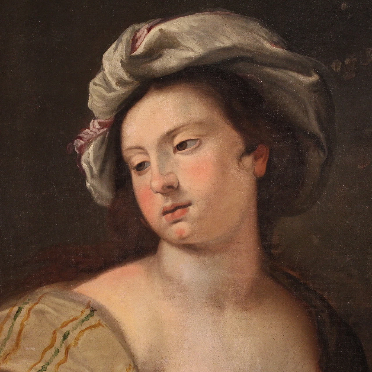 Italian painting, allegory of charity,  17th century 3