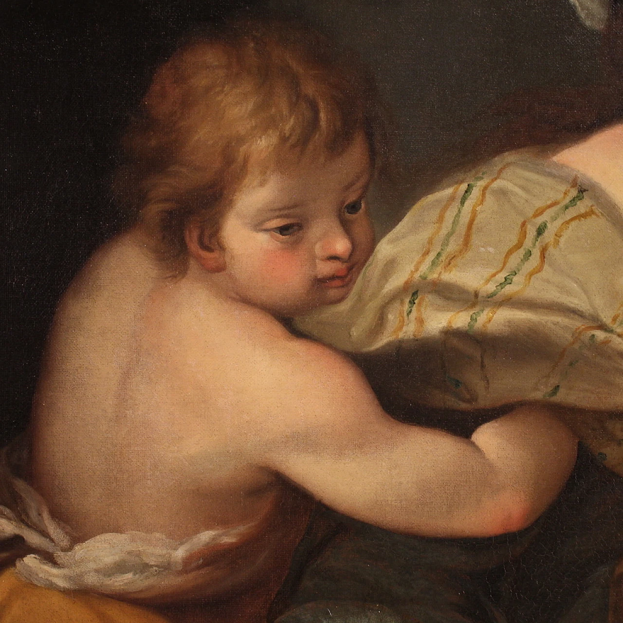 Italian painting, allegory of charity,  17th century 12