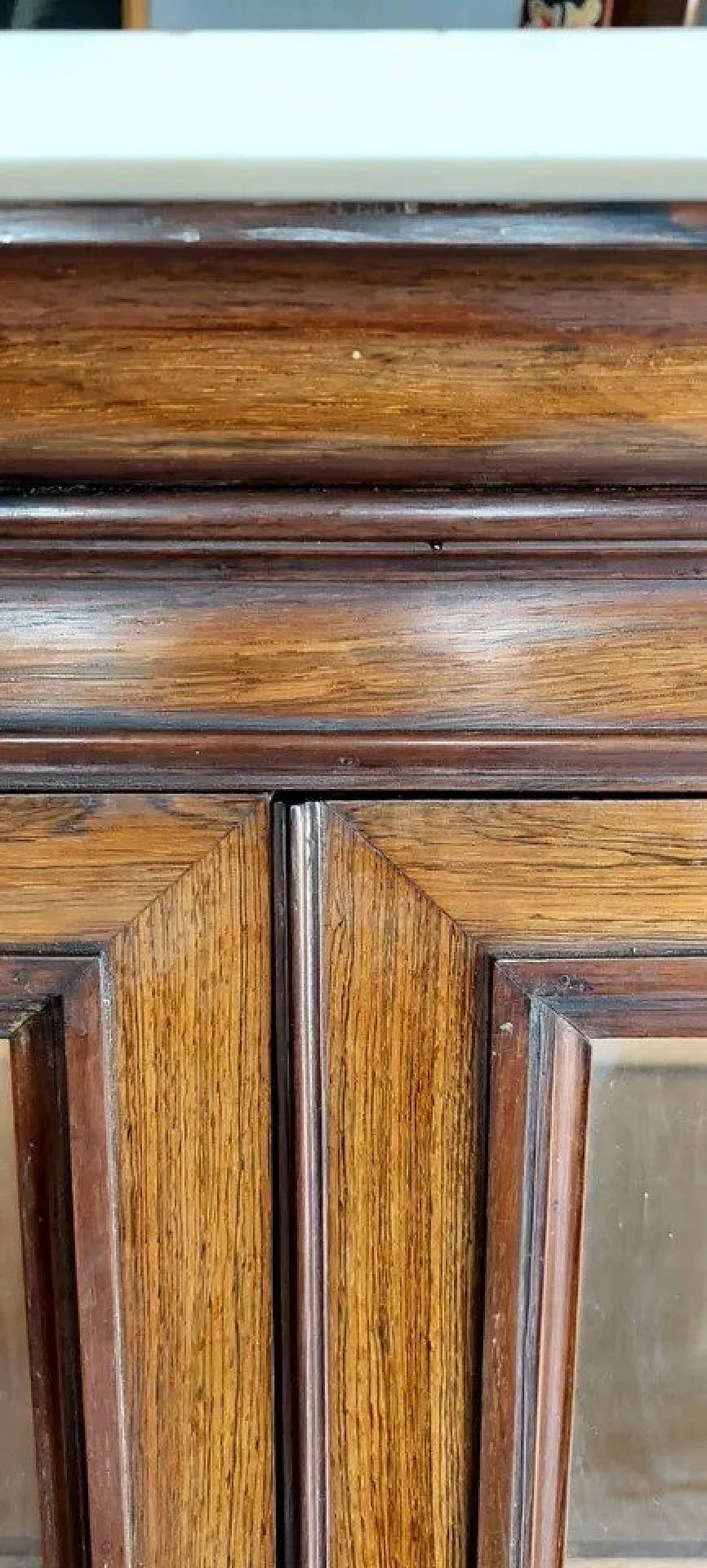 Bookcase or display case in wood and Carrara marble, 19th century 5