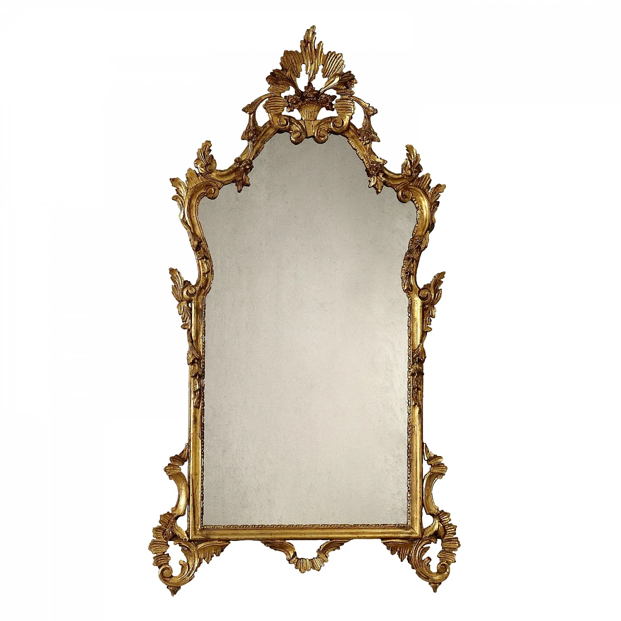 Carved and gilded wooden mirror, early 20th century 1