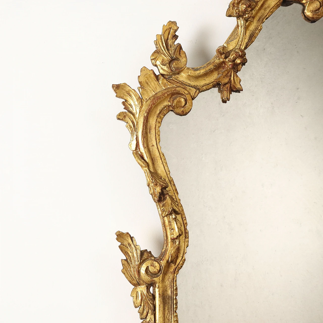 Carved and gilded wooden mirror, early 20th century 4