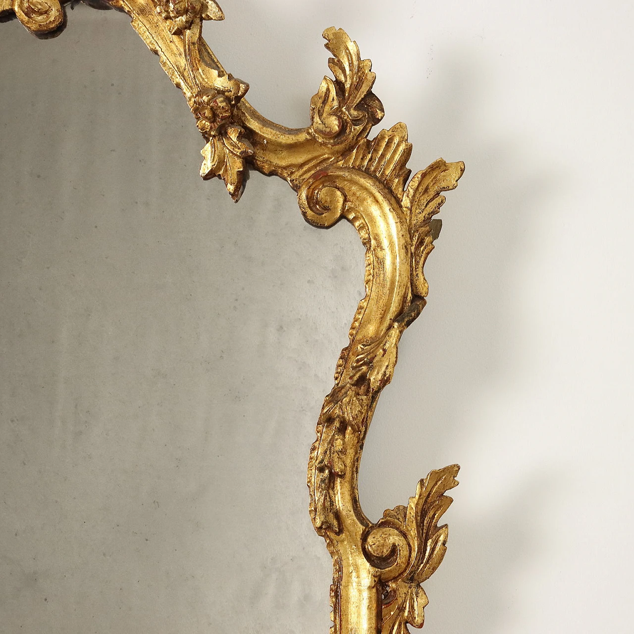 Carved and gilded wooden mirror, early 20th century 5