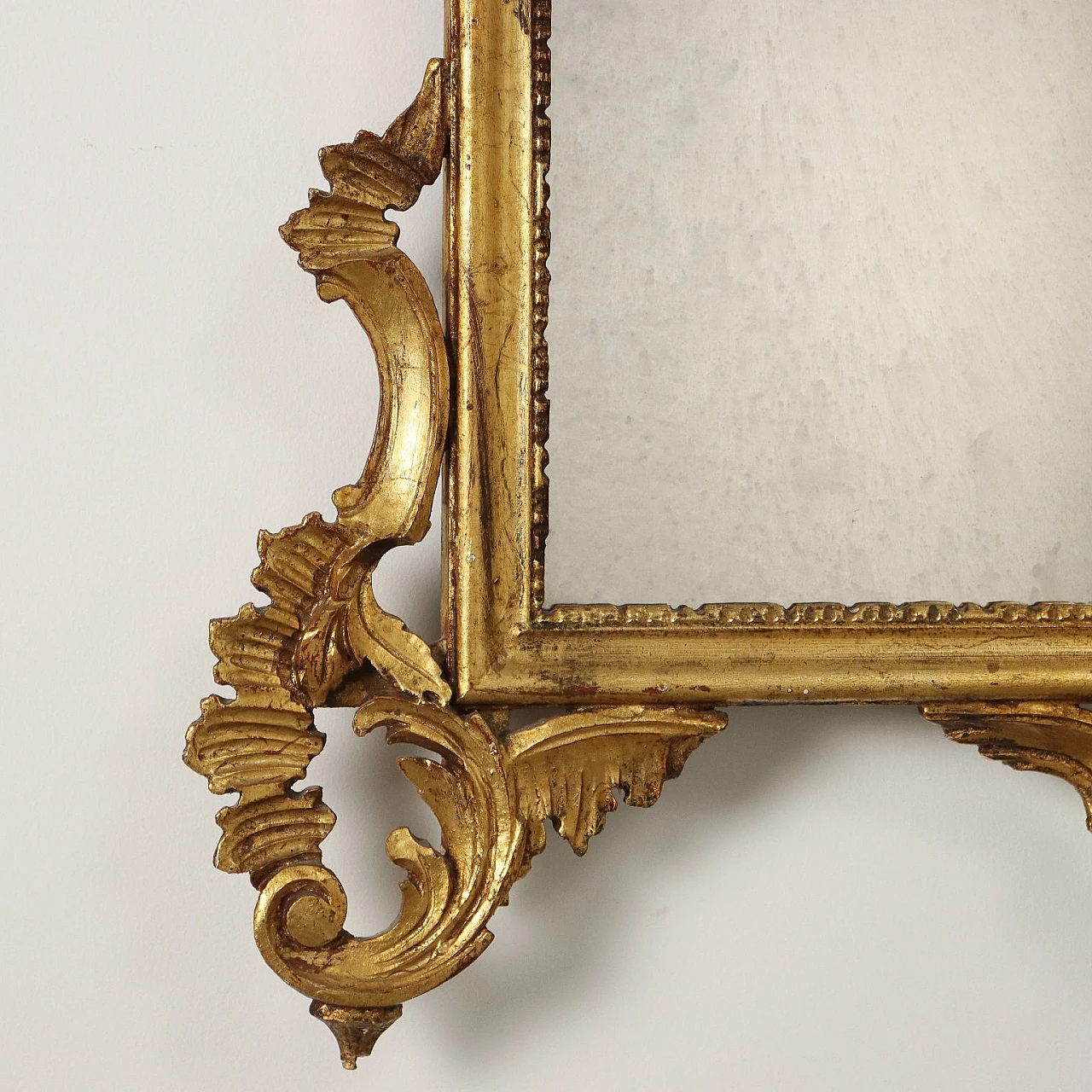Carved and gilded wooden mirror, early 20th century 6