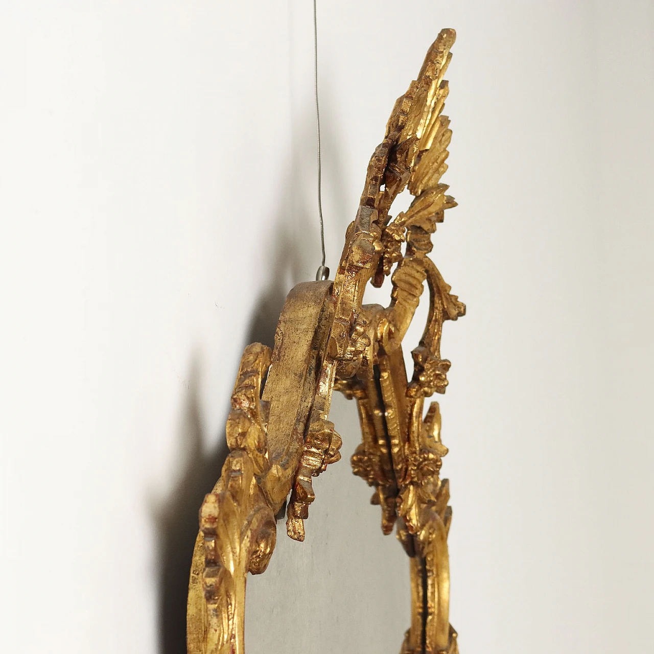 Carved and gilded wooden mirror, early 20th century 9