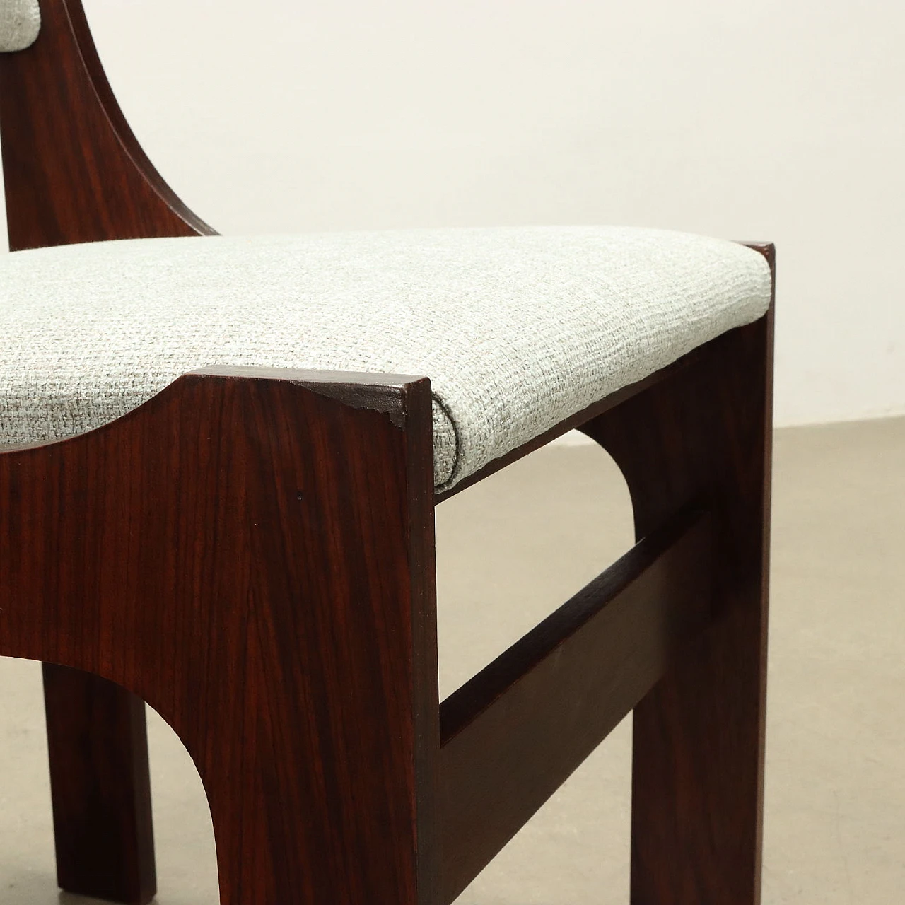 6 Chairs veneered in exotic wood, 1960s 8