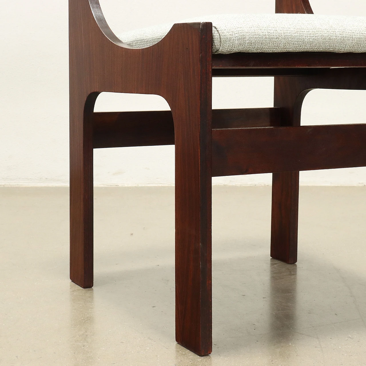 6 Chairs veneered in exotic wood, 1960s 9