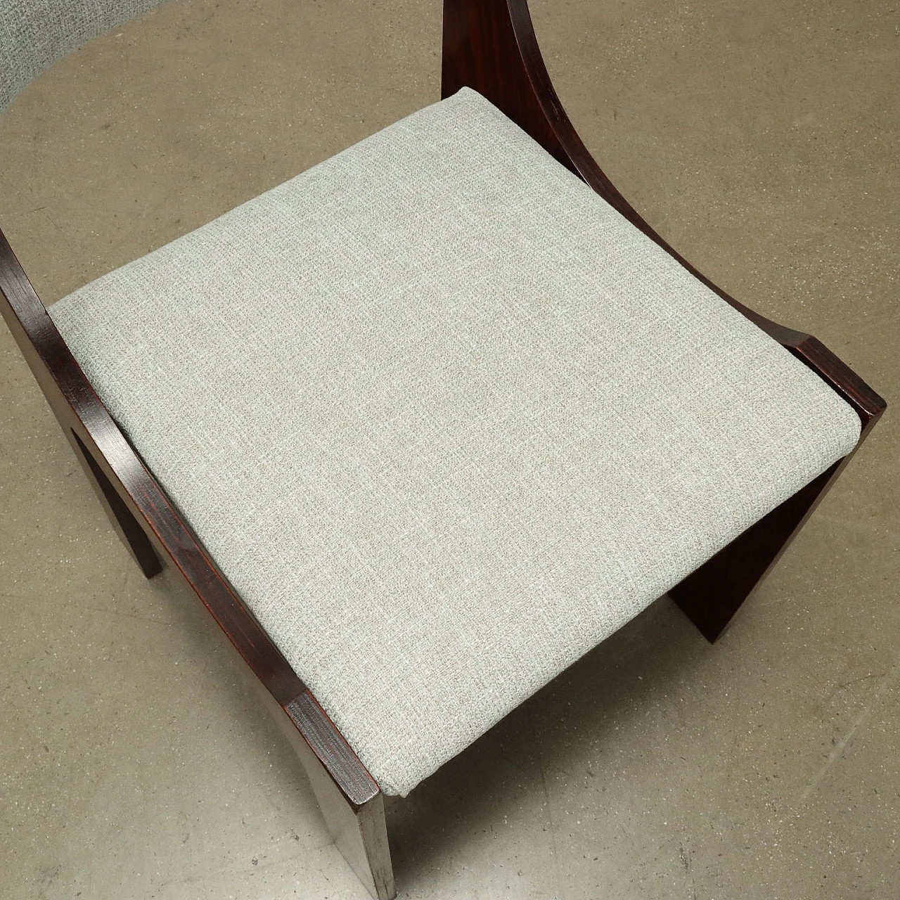 6 Chairs veneered in exotic wood, 1960s 10