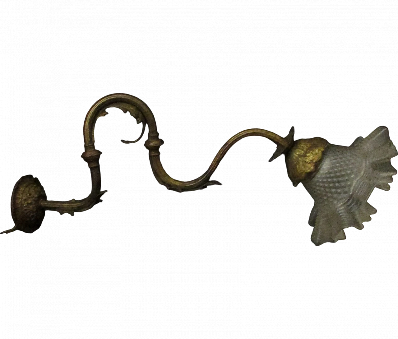 Liberty wall light in bronze and glass from the 1900s 11
