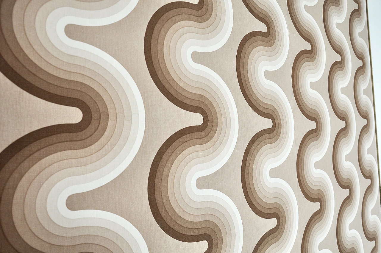 Tavola in tessuto di Verner Panton per Mira Spectrum, anni '70 5