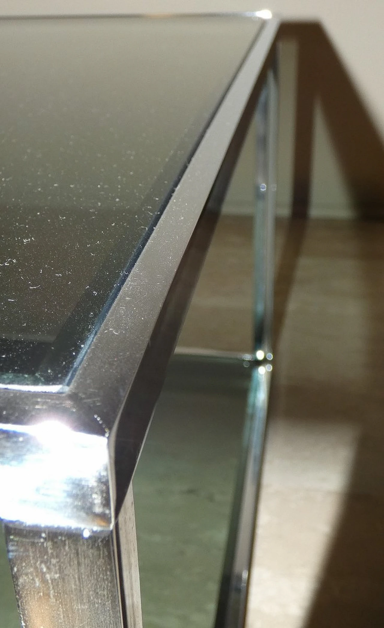 Coffee Tables in Chromed Steel and Glass, Italy, 1970s, Set of 2 8