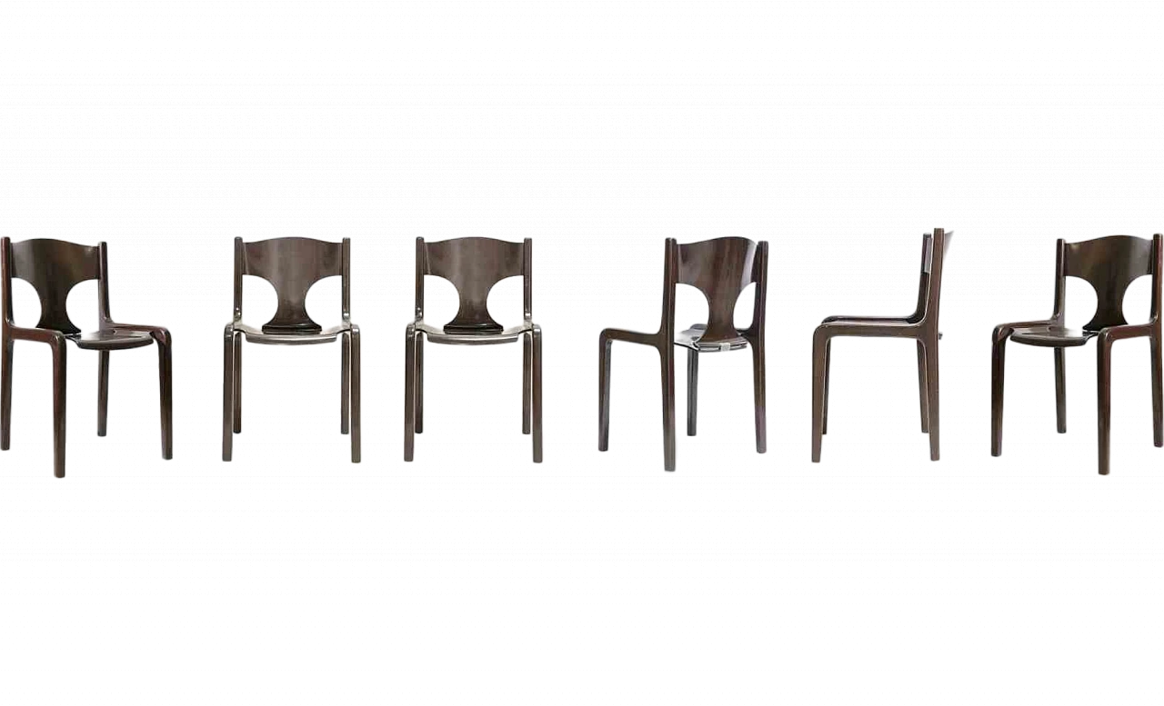 Augusto Bozzi, Set di 6 Sedie Vintage 1960-1979 6