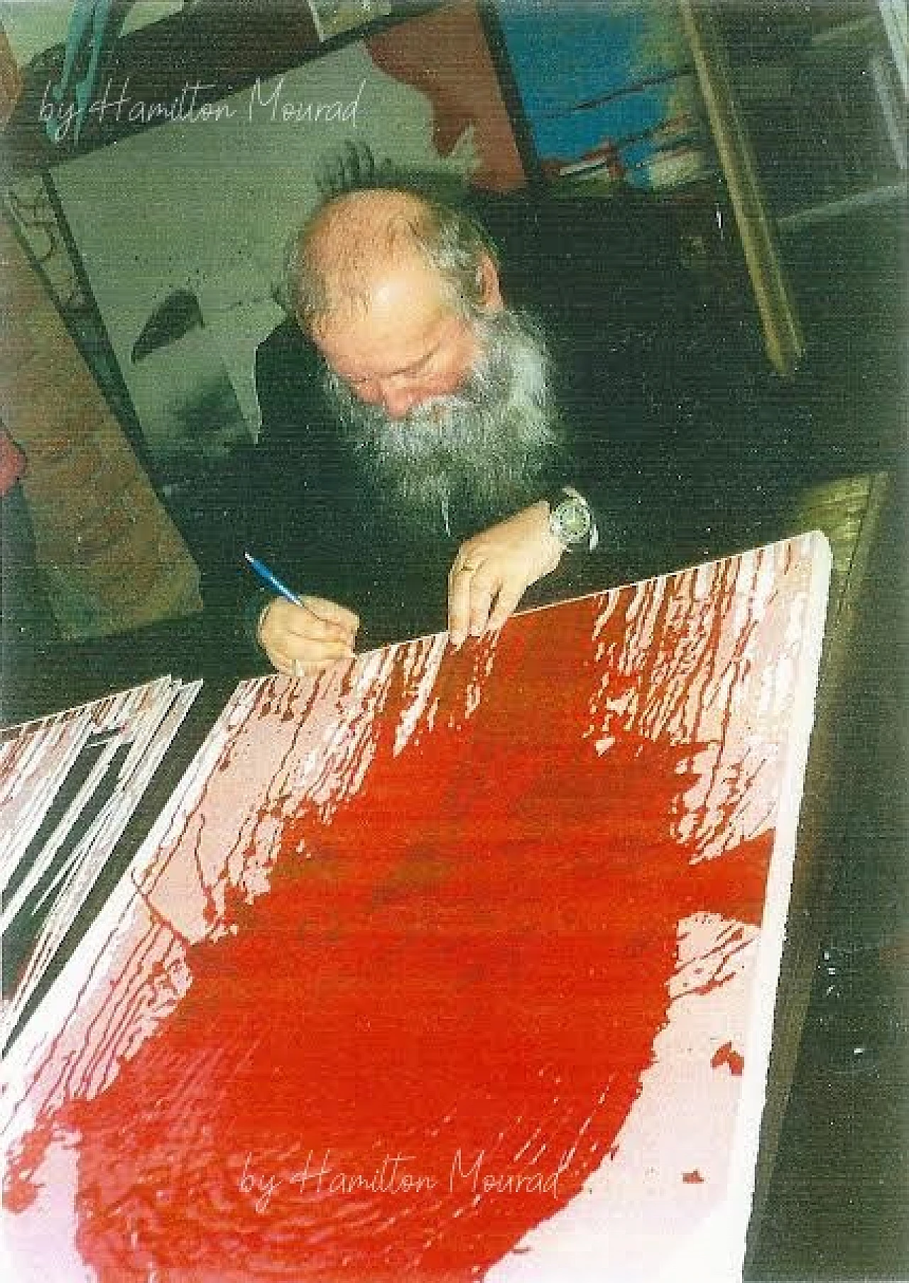 Untitled (Schüttbild), hand signed: Hermann Nitsch, 1993 3