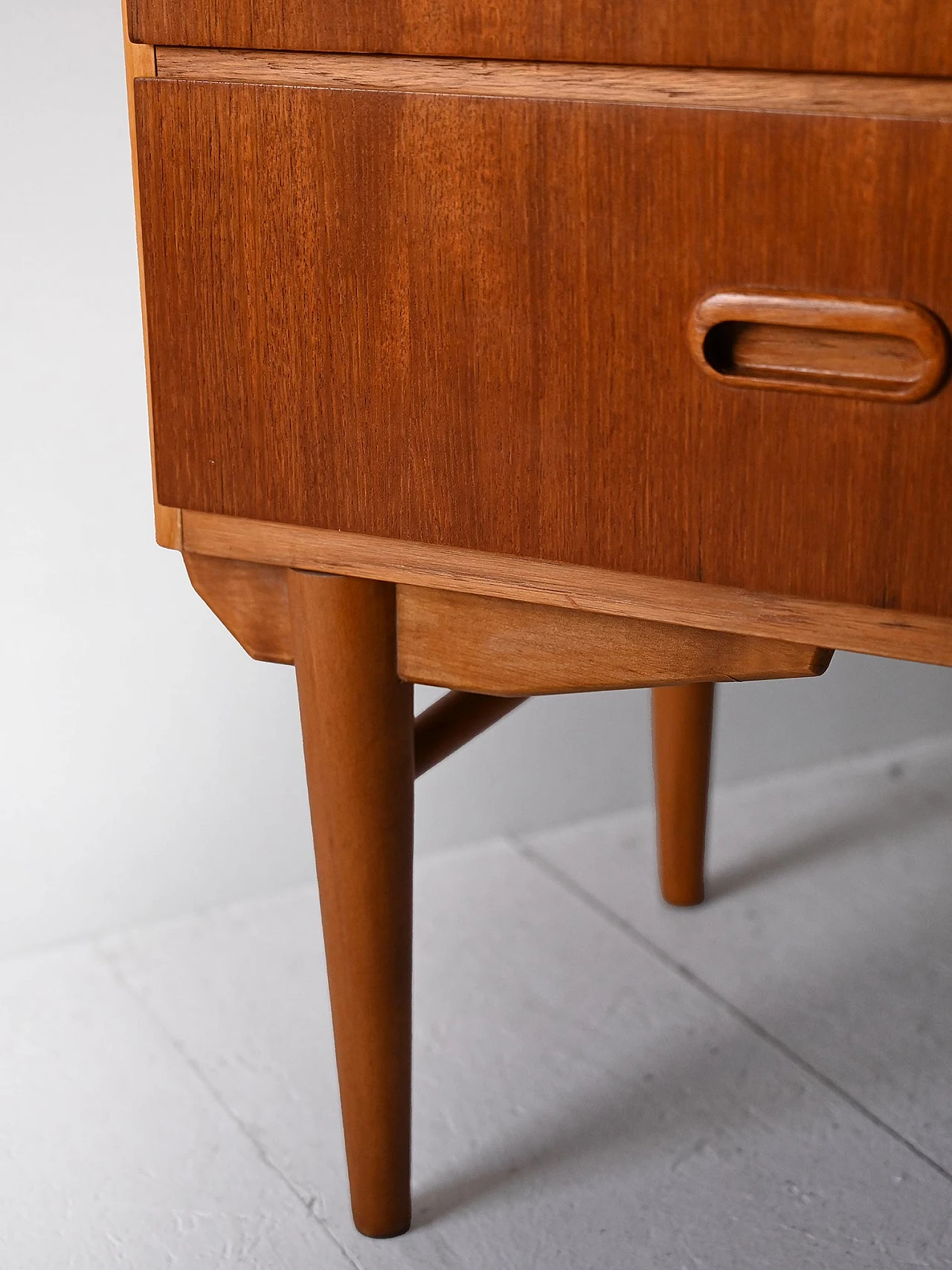 Scandinavian vintage cabinet with door and drawers 8