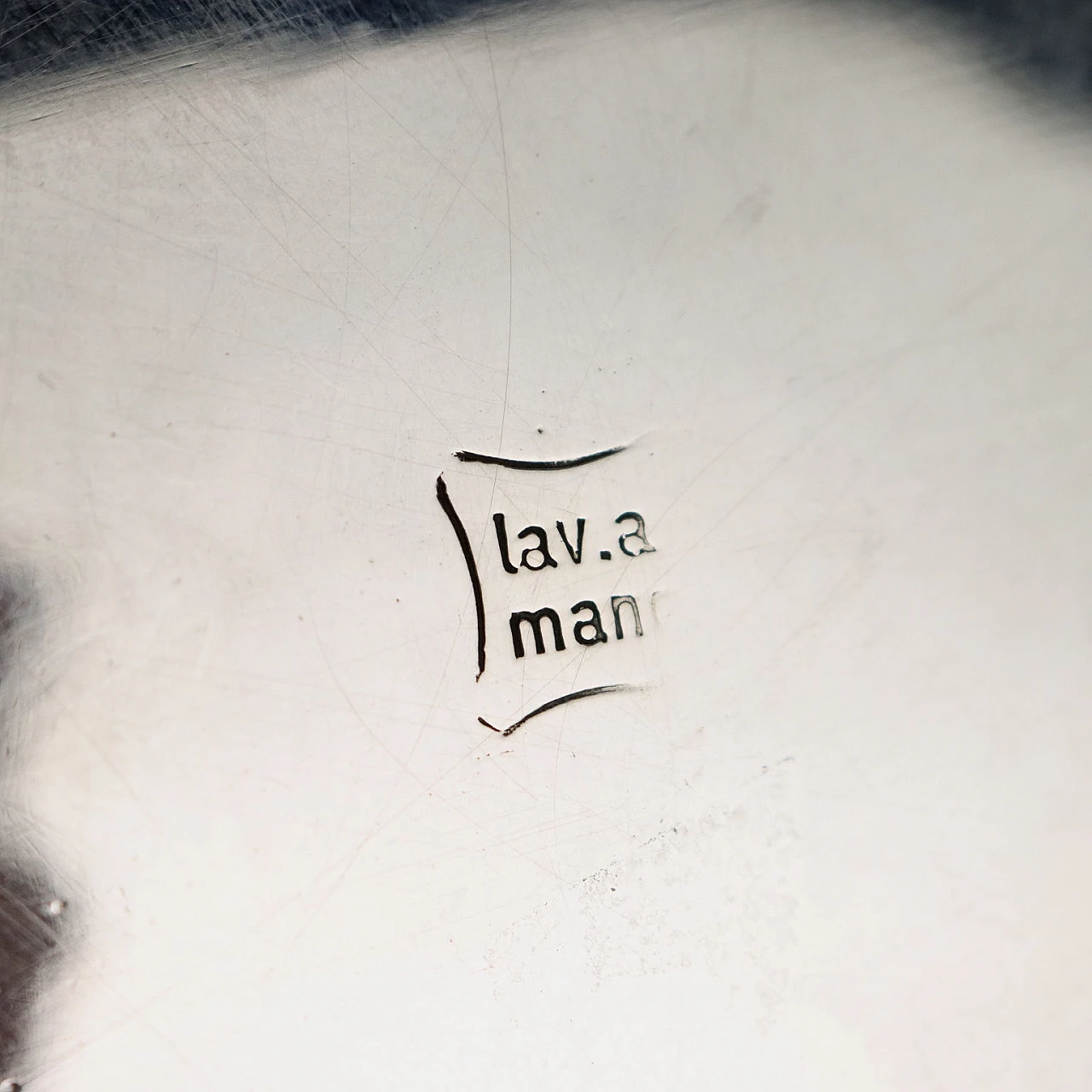 Hand-hammered silver with four feet by Fratelli Calegaro, 1960s 8