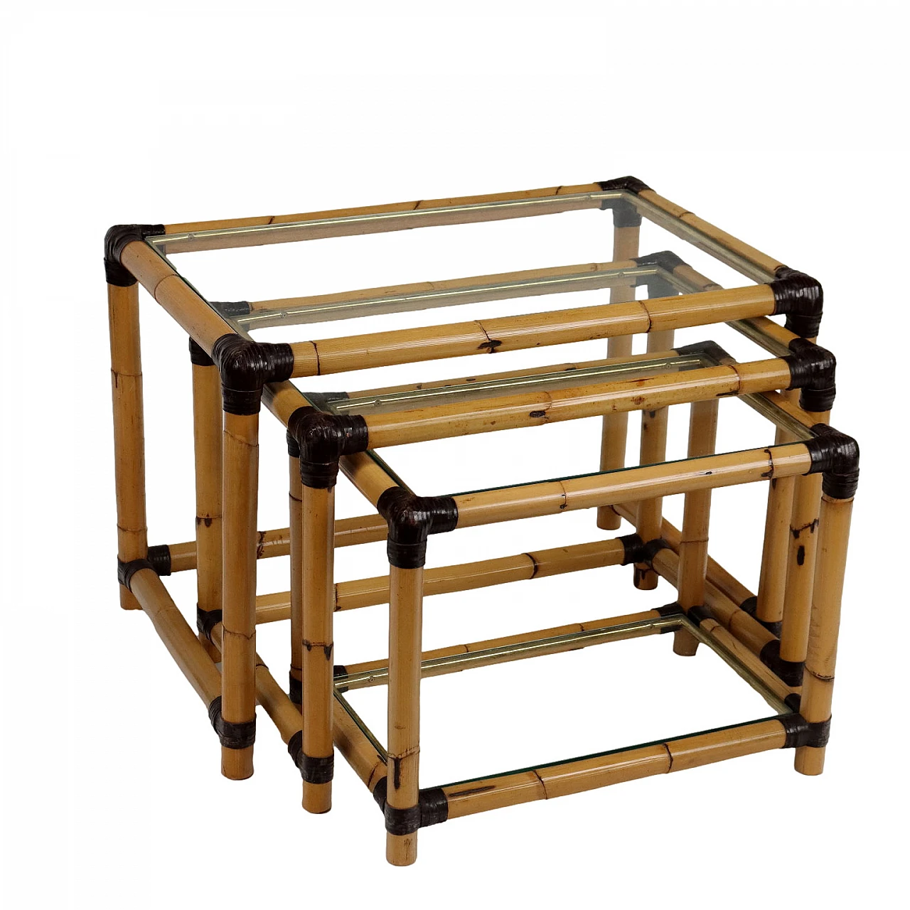 3 Tavolini a nido di Fabrizio Smania per Studio Smania Interni, anni '80 1