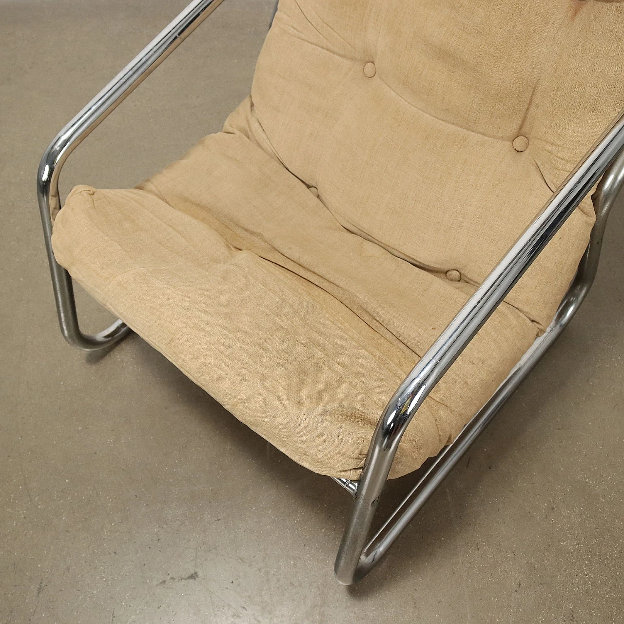 Armchair with chrome-plated tubular frame, 1970s 6