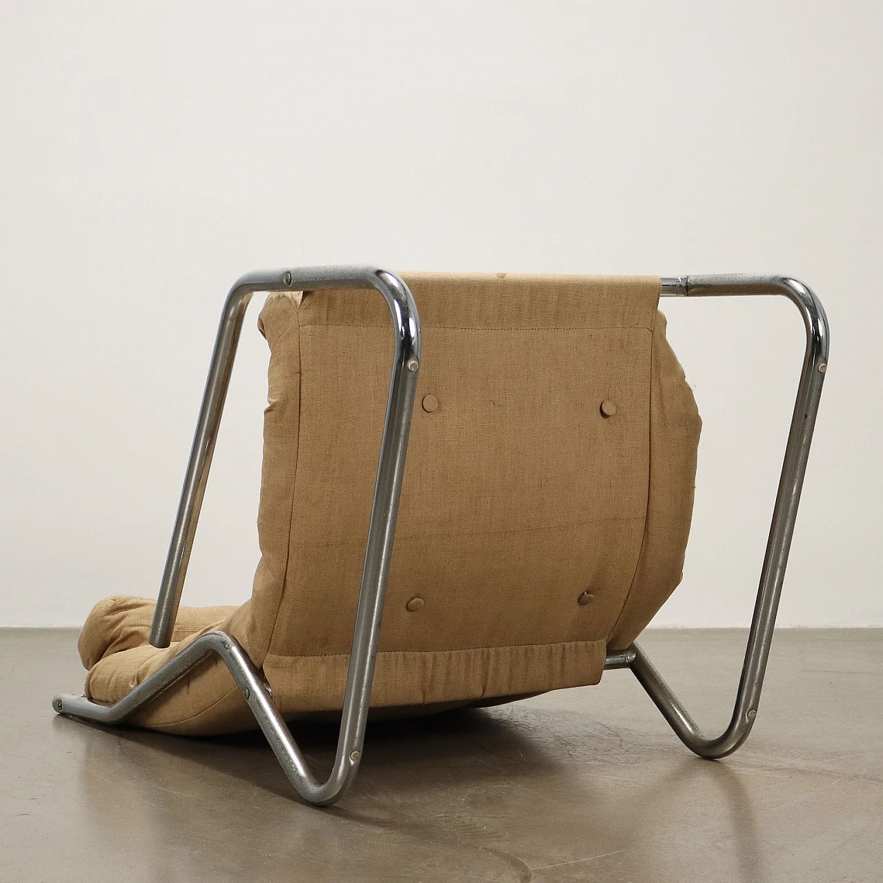 Armchair with chrome-plated tubular frame, 1970s 8