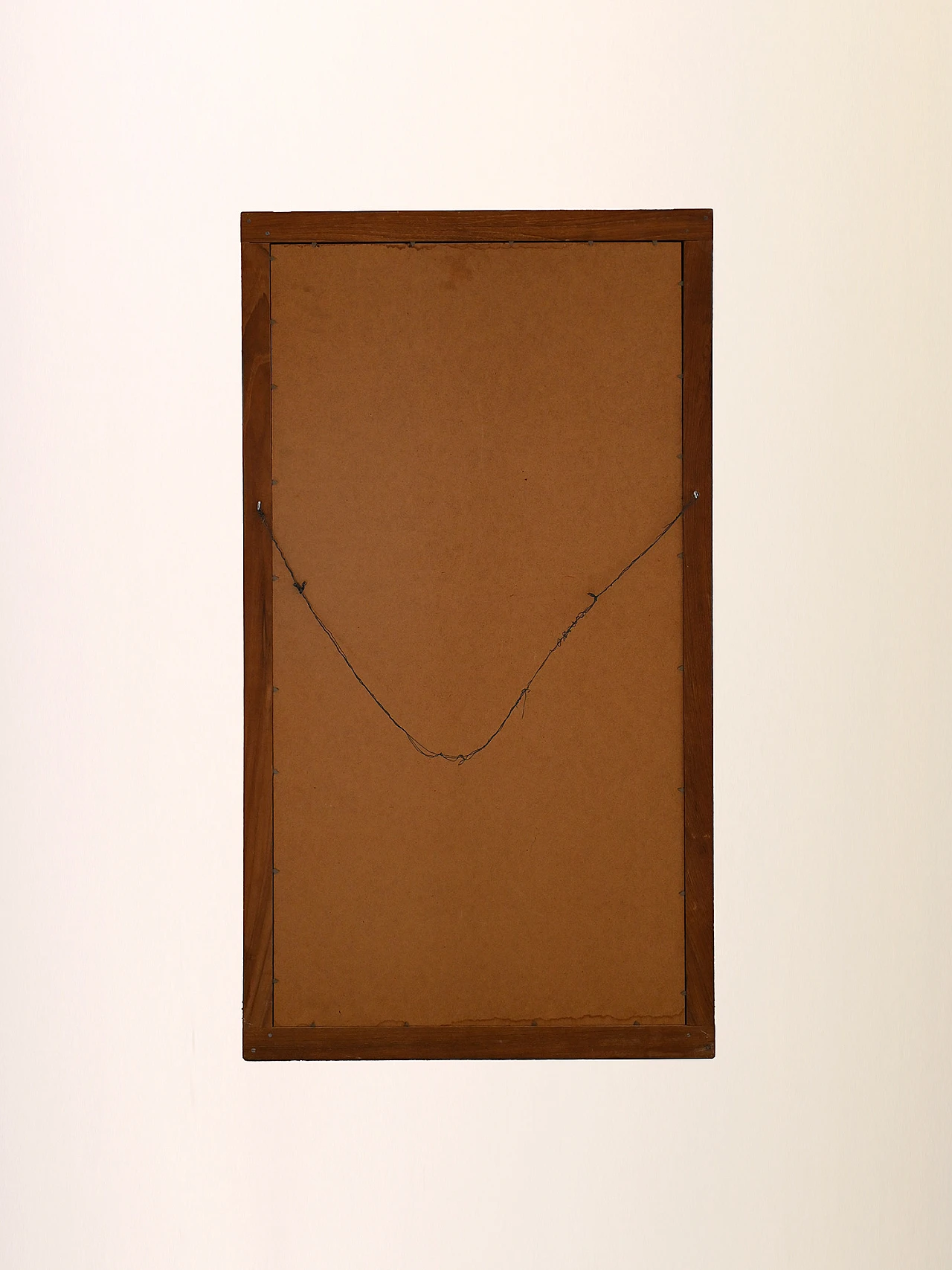 Specchio danese in teak con cornice in legno vintage, anni '60 5