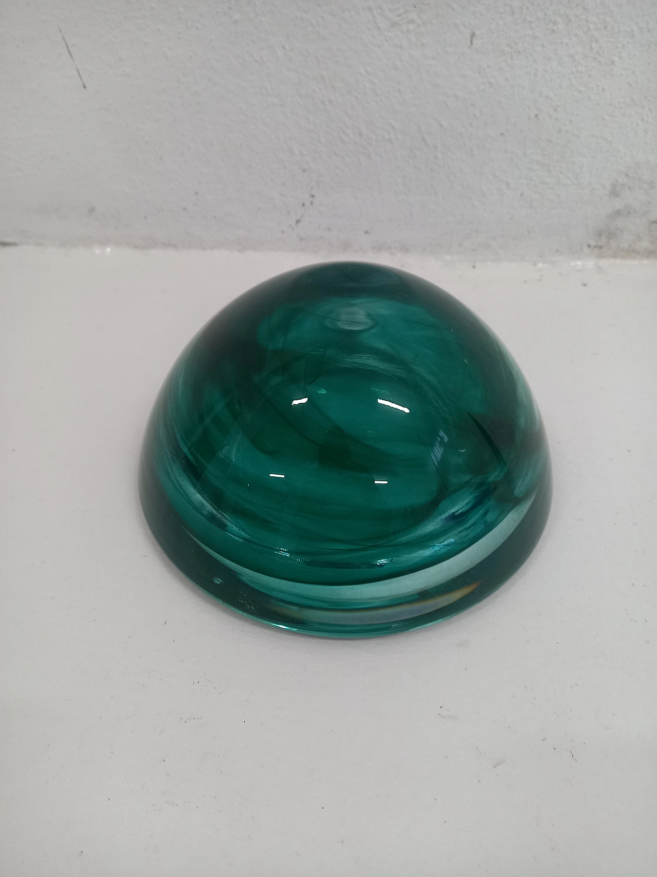 Posacenere in vetro di Murano verde 2