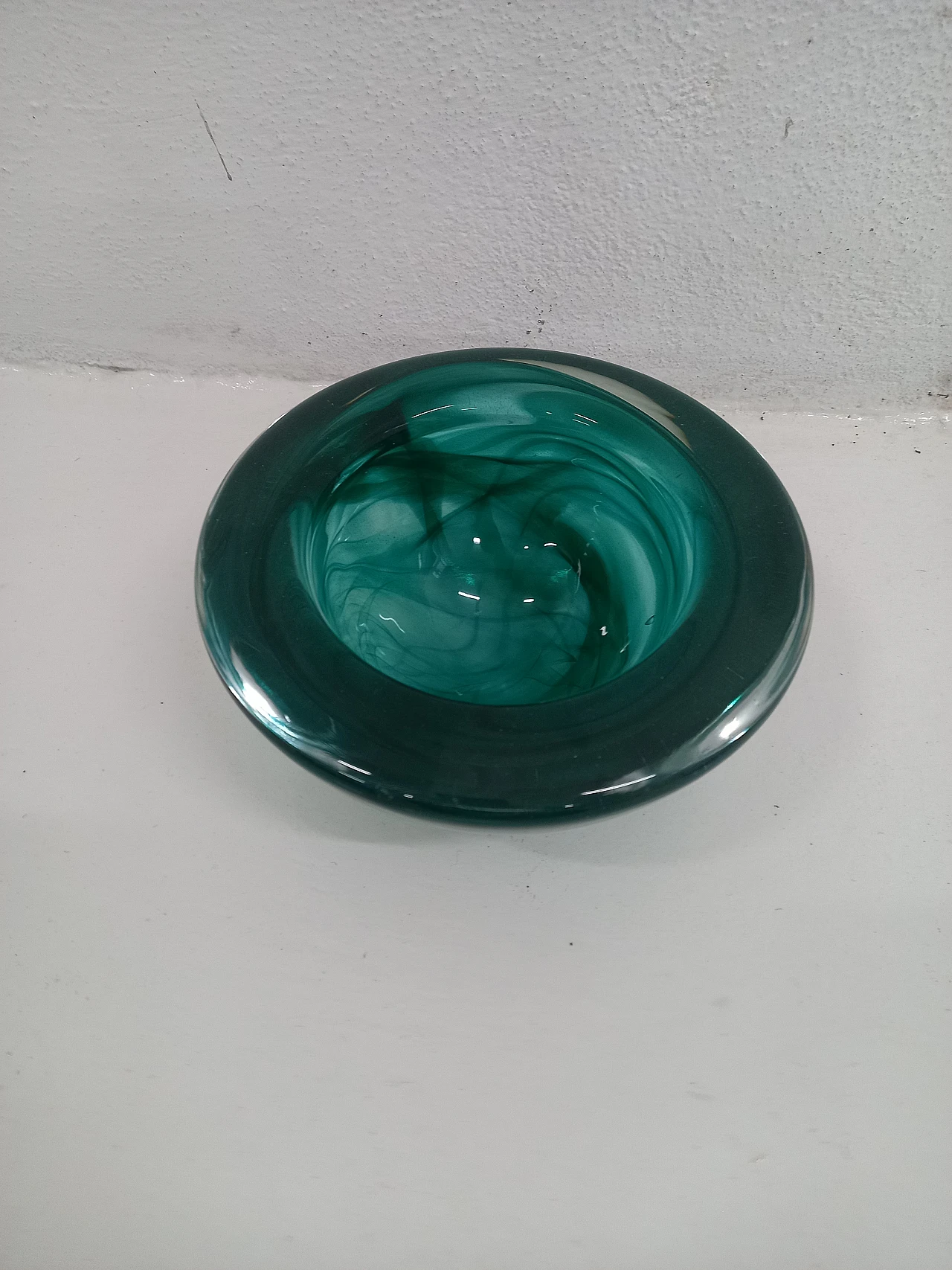 Posacenere in vetro di Murano verde 4
