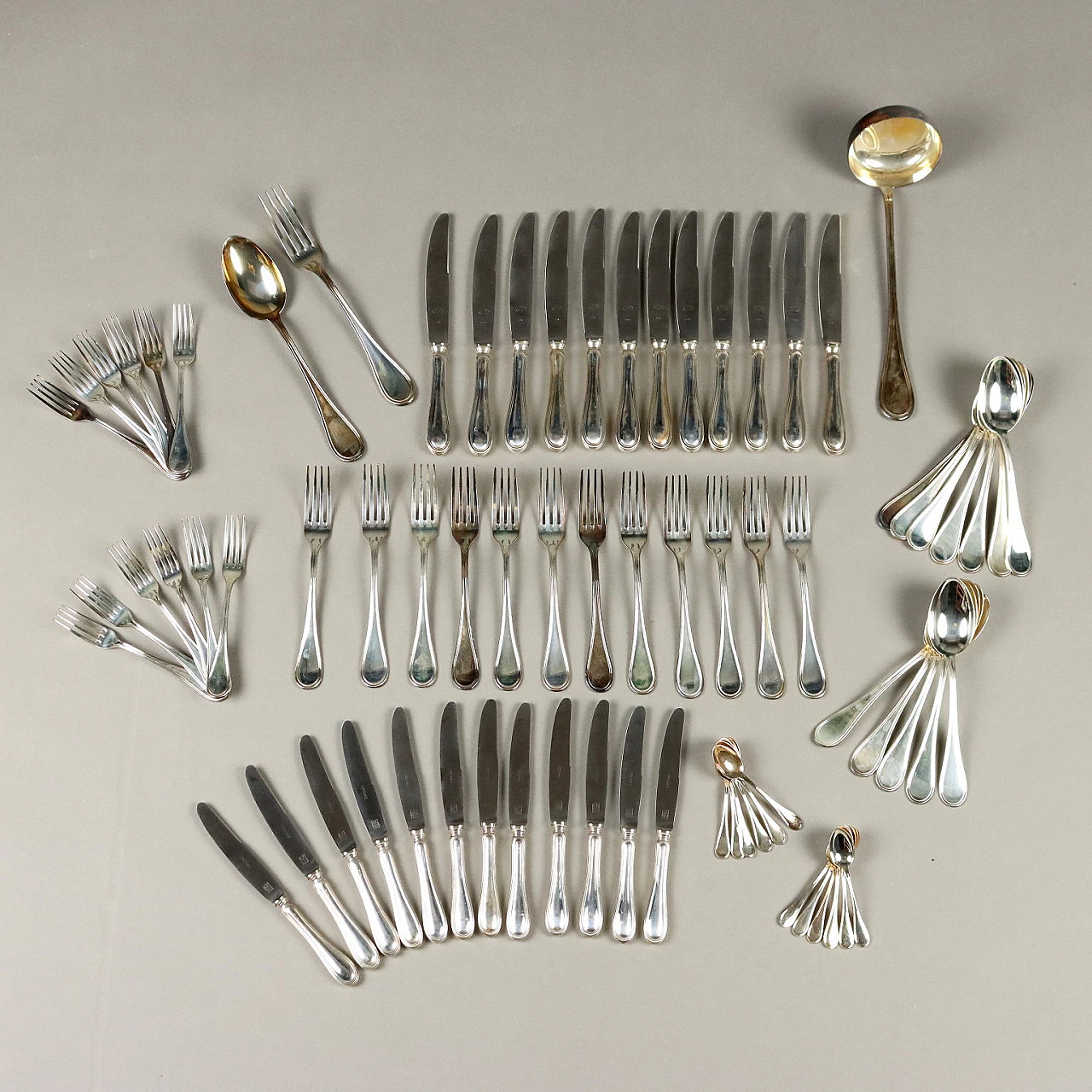 Servizio di posate in argento Padova 1