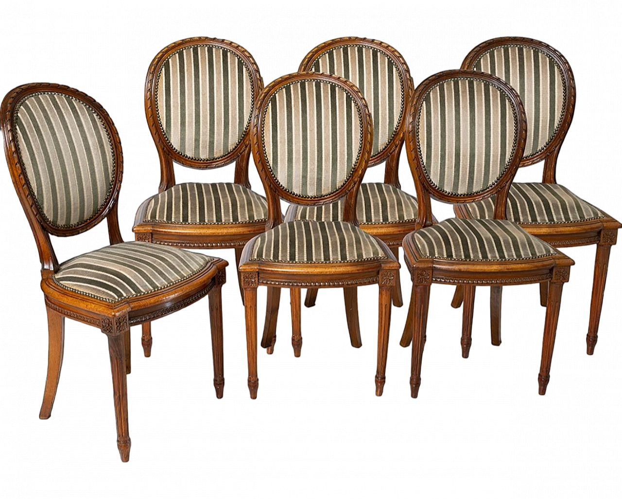 6 sedie a medaglione Napoleone III Francesi, '800 5