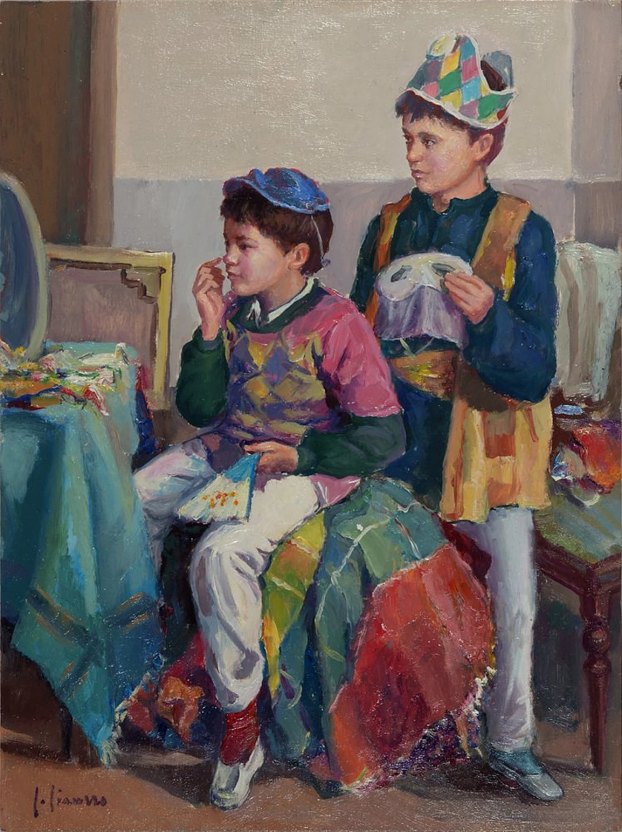 Preparativi per il Carnevale di Salvatore Ciaurro, anni '40 1