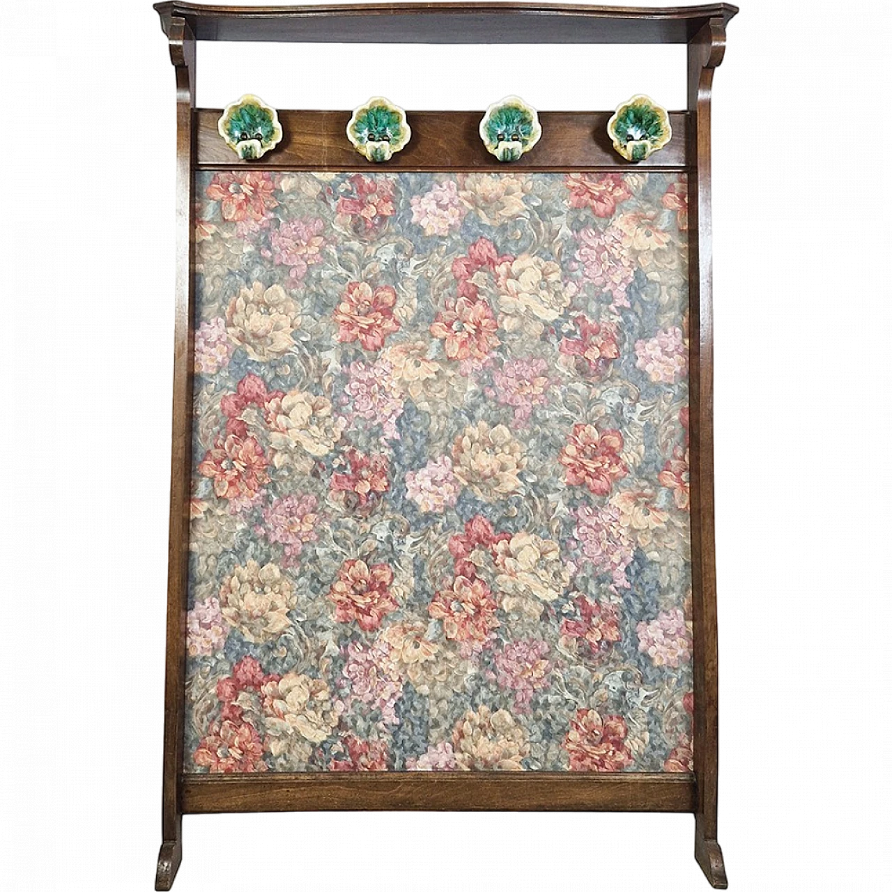 Attaccapanni vintage da parete con ganci in ceramica, anni '70 8