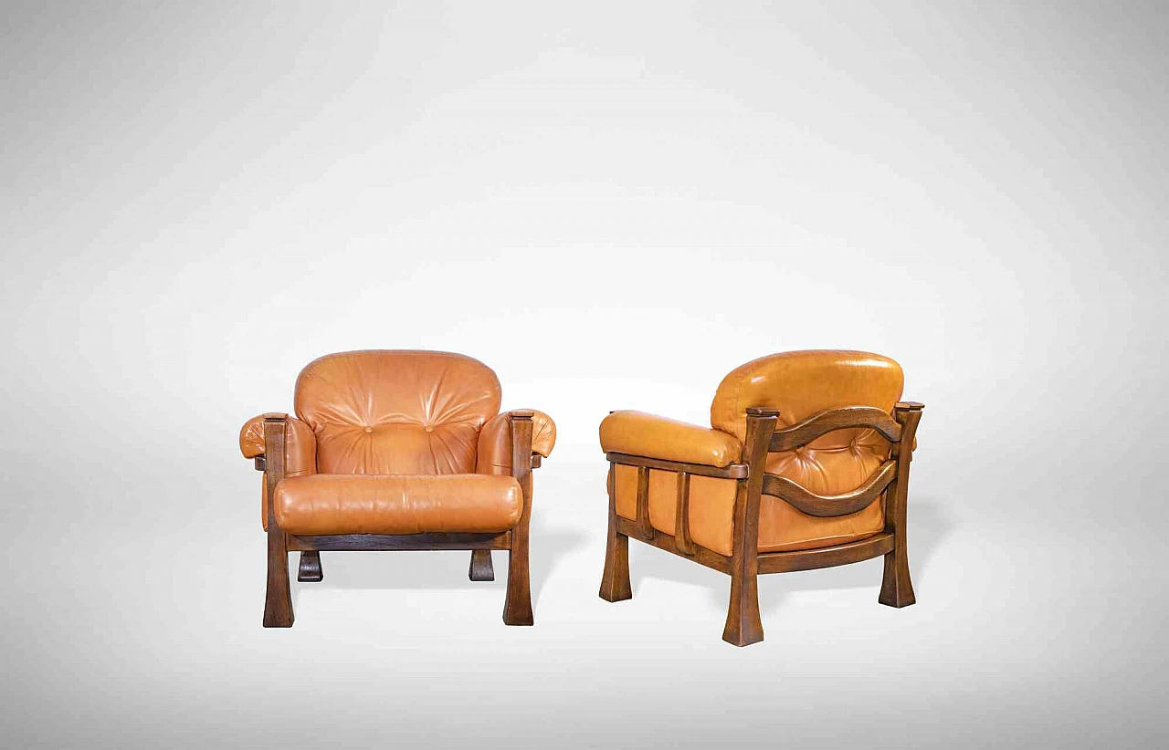 Anonymous, Set of 2 Vintage Armchairs 1960s-1970s 1