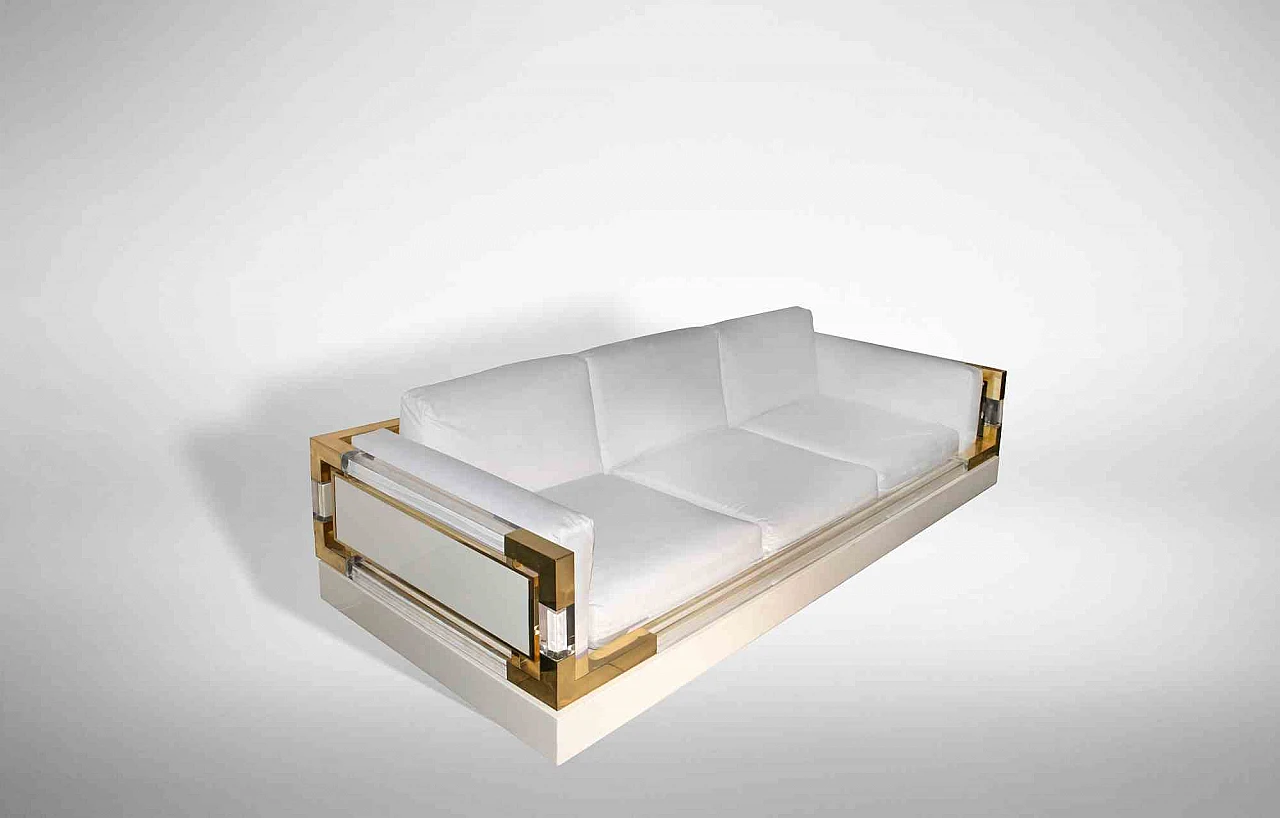 Charles Hollis Jones, Vintage White Sofa 1960s-1970s 2