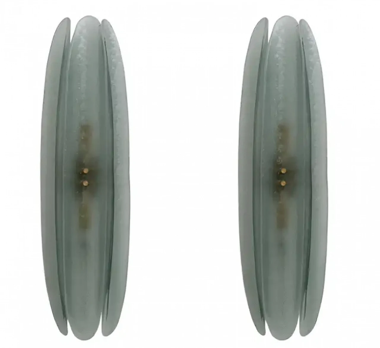 Coppia di lampade in vetro di Murano in stile Fontana Arte, '800 1