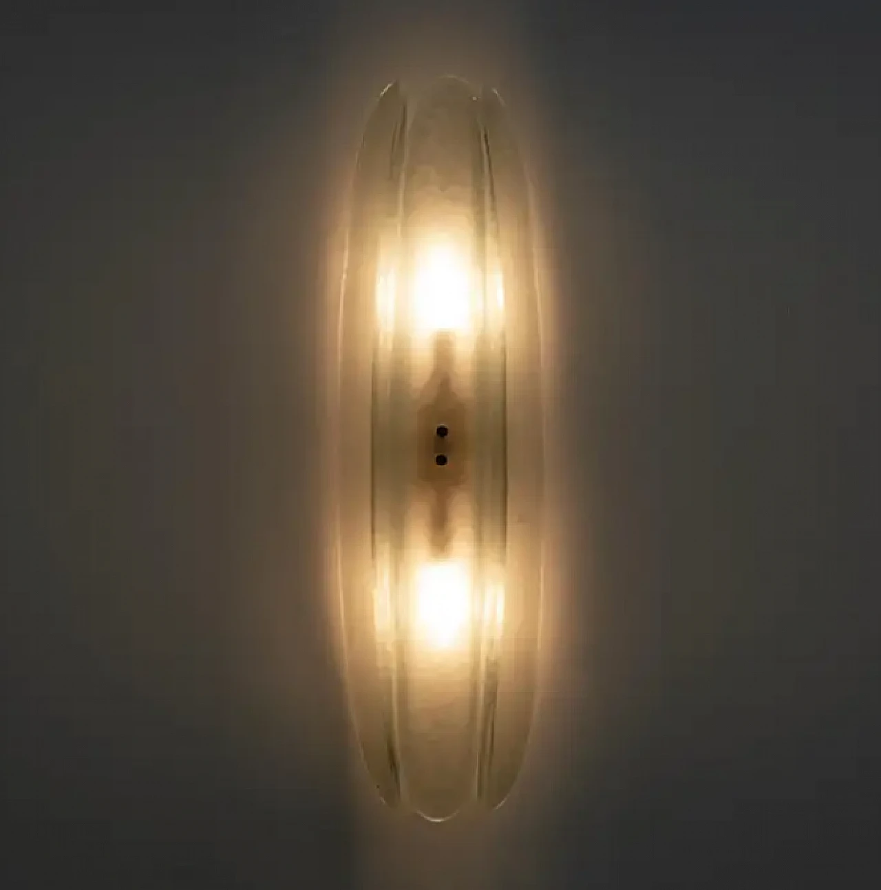 Coppia di lampade in vetro di Murano in stile Fontana Arte, '800 3