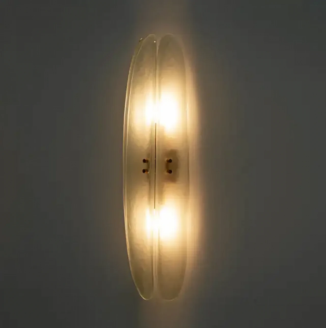 Coppia di lampade in vetro di Murano in stile Fontana Arte, '800 5