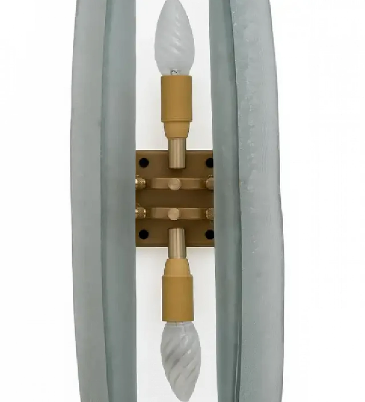 Coppia di lampade in vetro di Murano in stile Fontana Arte, '800 7