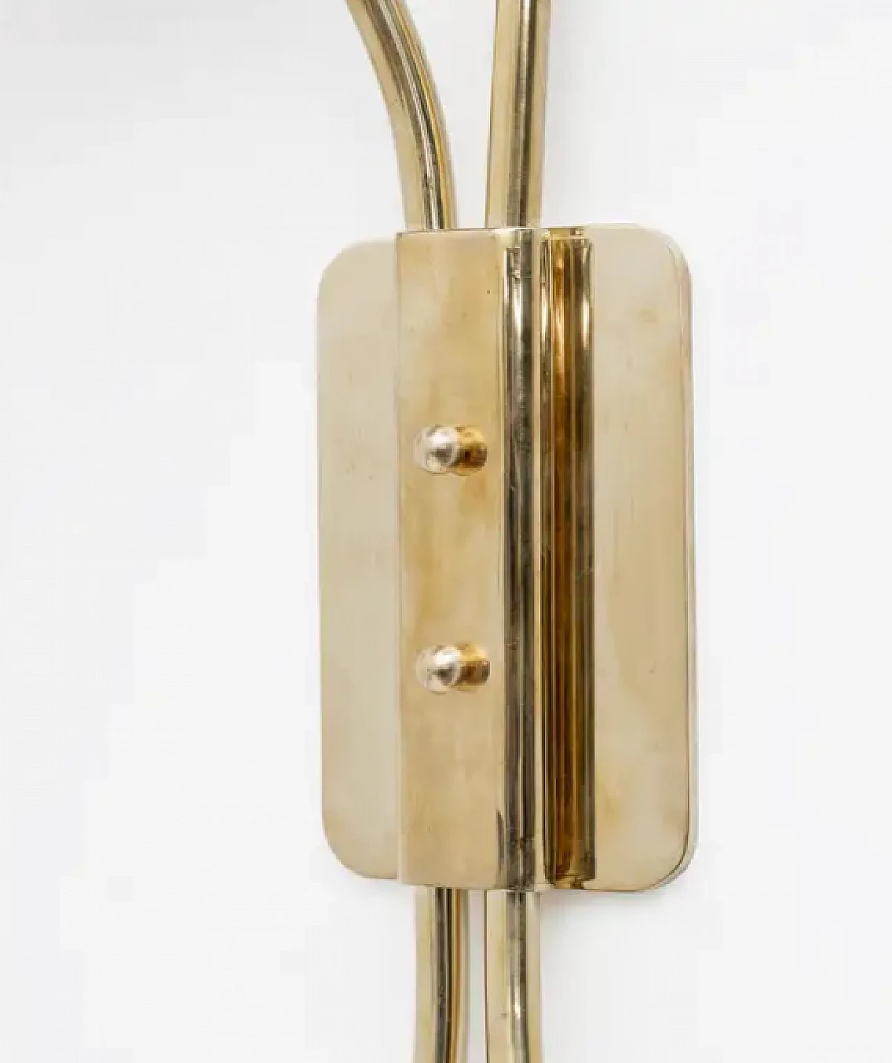 Pair of Tulips Murano glass and brass sconces, 2000s 9