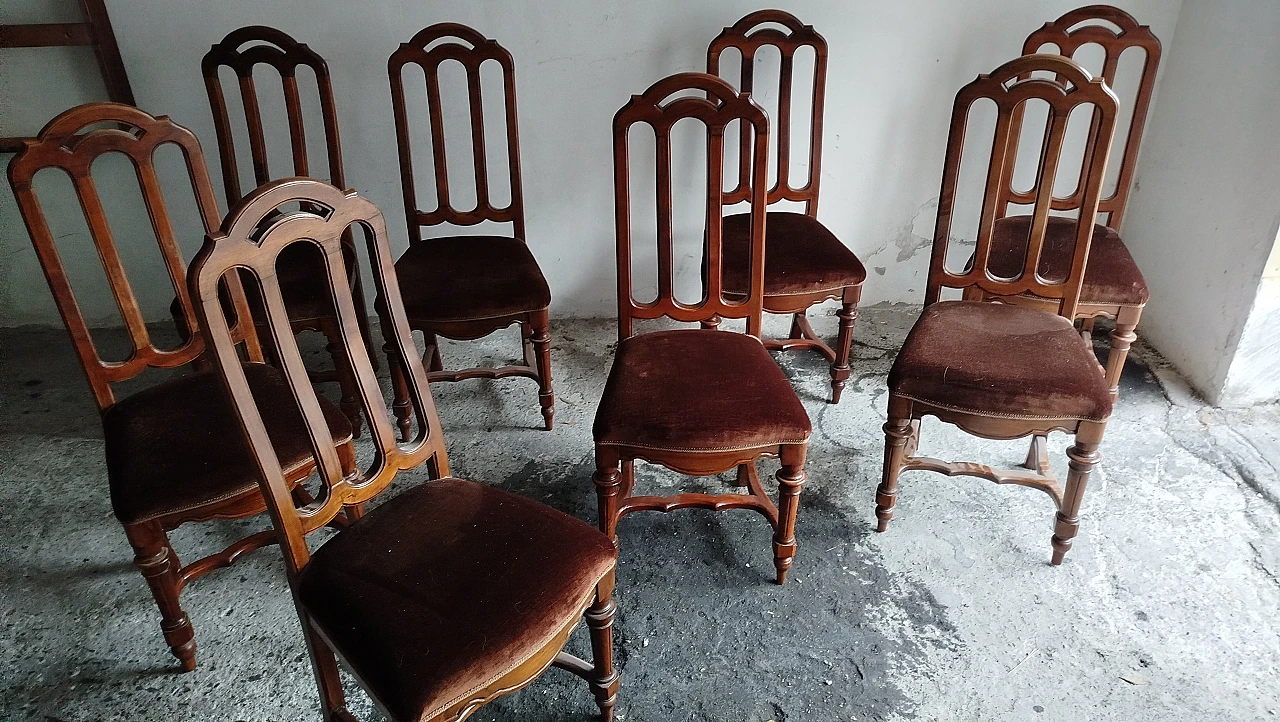8 Sedie in noce, '800 29